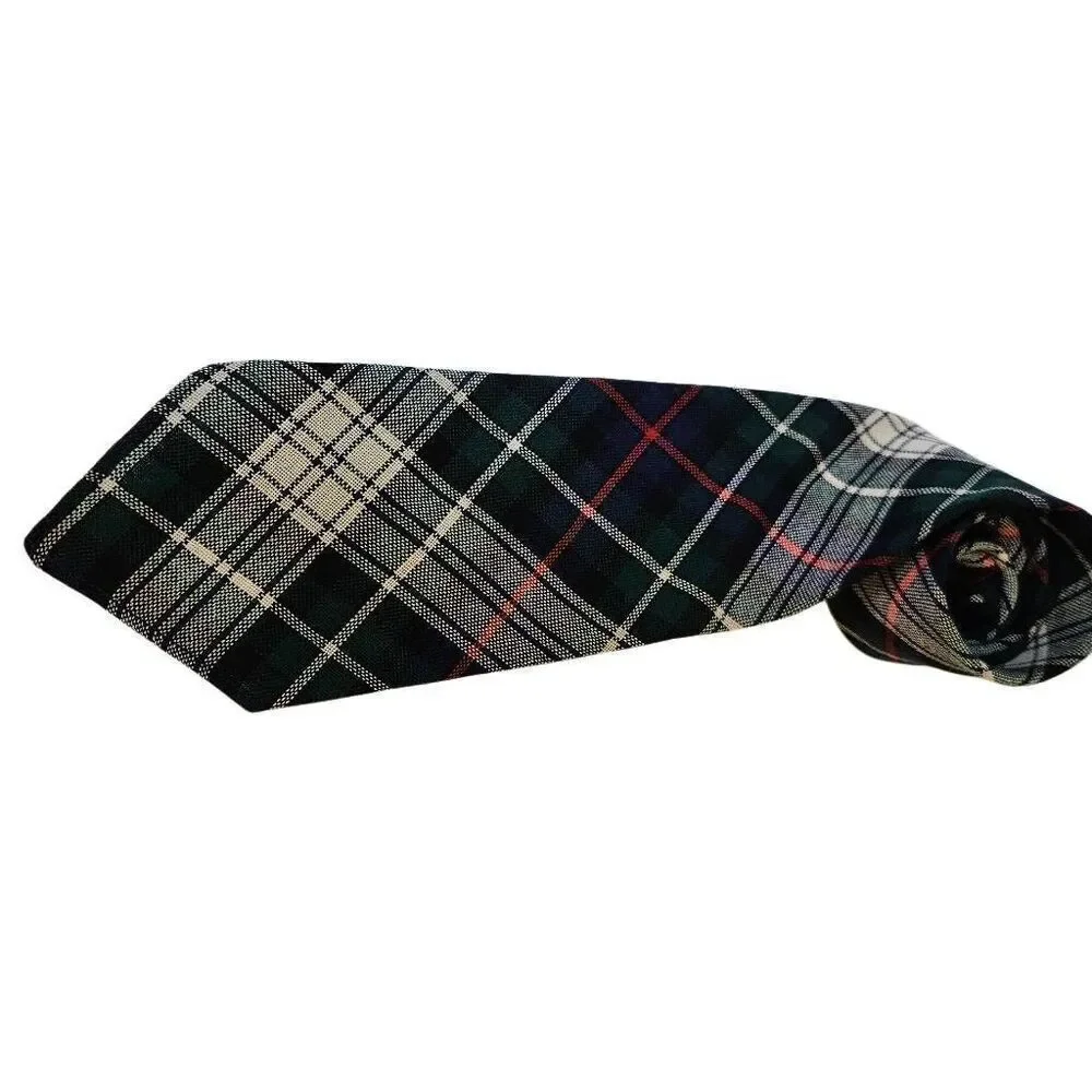 Men's wool Scottish tie, vintage, blue/green.  # 856